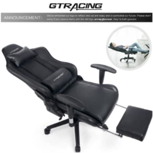 Adjustable High Back Leather Swivel Gaming Chair With Footrest Konga