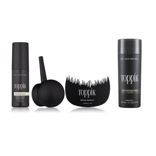 Toppik Hair Building Fibers Black+ Holding Spray + Applicator+ And Hair  Line Optimizer | Konga Online Shopping