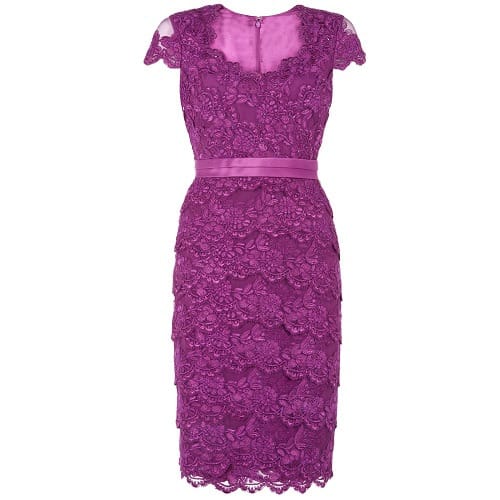 purple layered dress