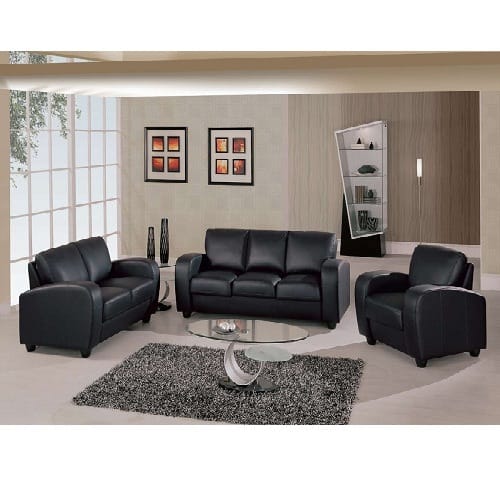 Exquisite 7 Seater Leather Sofa Set Black Konga Online Shopping