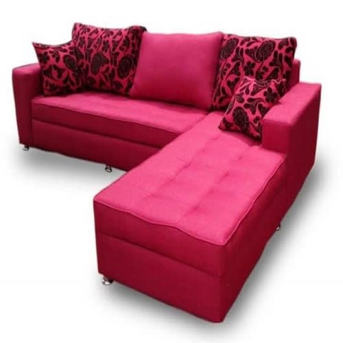 Exquisite L Shaped Fabric Sofa Konga, Red Fabric Sofa L Shape