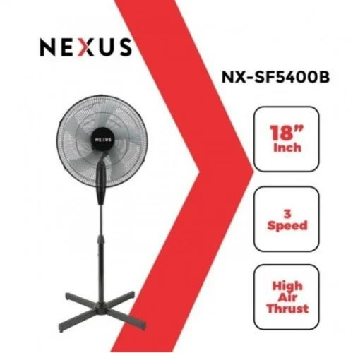 18" Standing Fan 5-Blade Oscillating, Adjustable Standing , 5 Speed Setting and 7-Hour Timer Fan.
