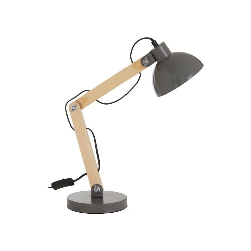 Premier Wooden Table Lamp Grey 62cm, Grey Wood Table Lamp Base
