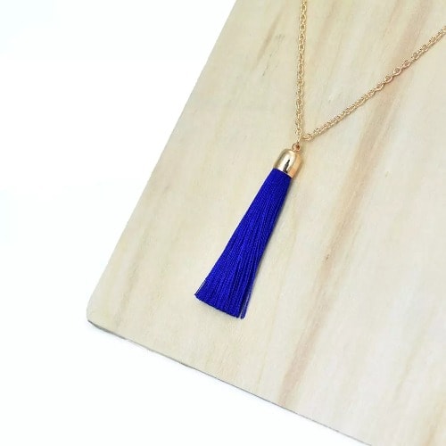Long Boho Tassel Necklace Royal Blue Konga Online Shopping
