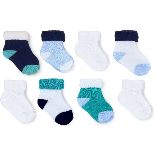 8 pairs of baby socks