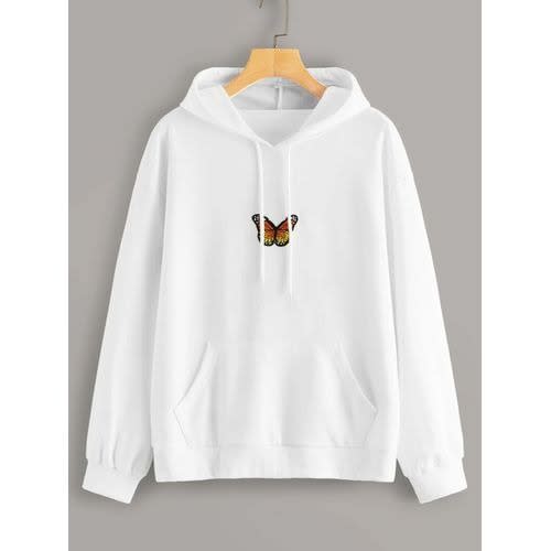 White shop butterfly hoodie
