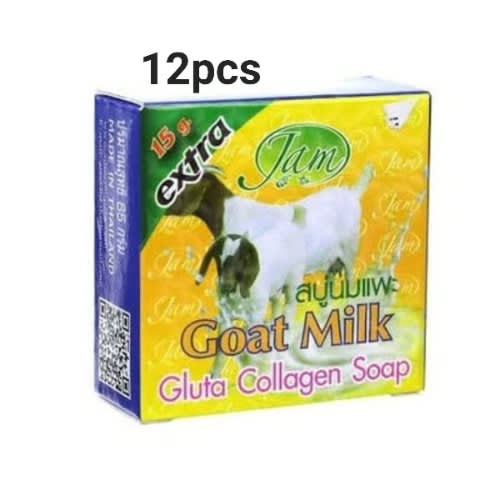 Jam Jam Goat Milk & Collagen Whitening Herbal Soap 12pcs Konga