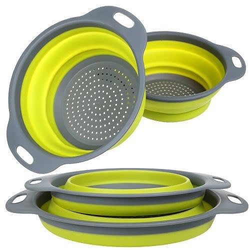 collapsible silicone colander