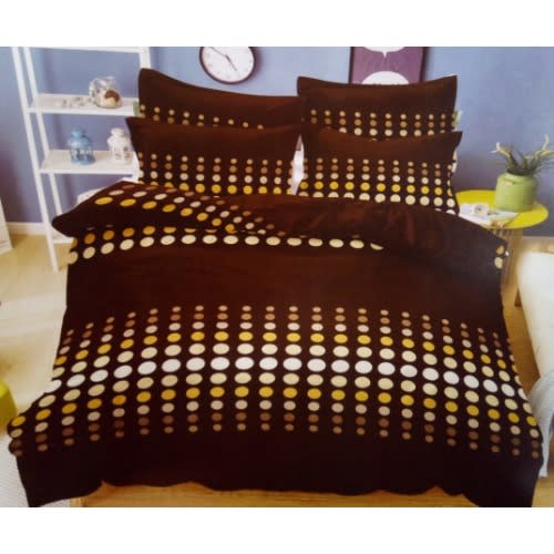 Brown Polka Dot Pattern Duvet With 2 Free Pillow Cases Konga