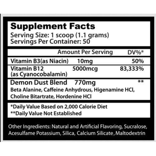 Demon Dust Dry Scoop Preworkout 50 Servings Konga Online Shopping