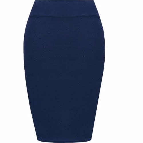 Ladies Midi Bodycon Skirt Navy Blue Konga Online Shopping
