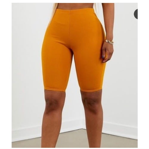 yellow biker short