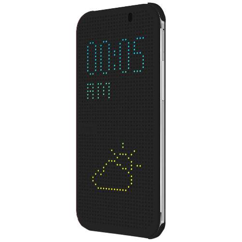 dot view flip case for htc one m8 black