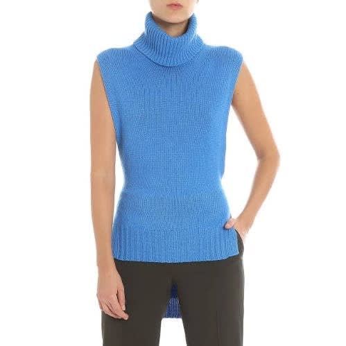 Sleeveless Turtleneck Top Blue Konga Online Shopping