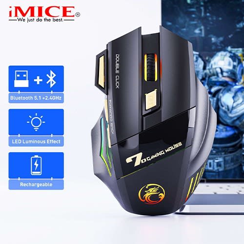 iMICE Gw-x7 Rechargeable Gaming Mouse - Black | Konga Online Shopping