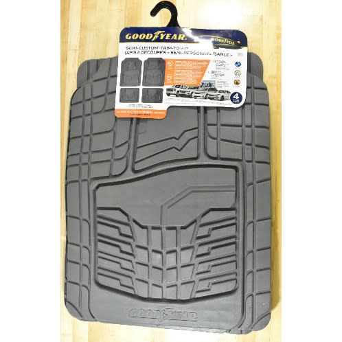 Goodyear Semi Custom Trim To Fit Car Mats Grey 4 Piece Konga