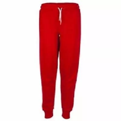 plain red joggers