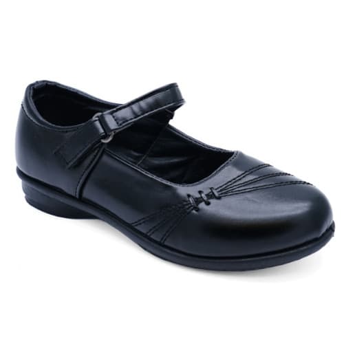 black school shoes girl velcro