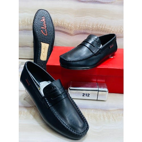 Clarks black loafers mens hot sale