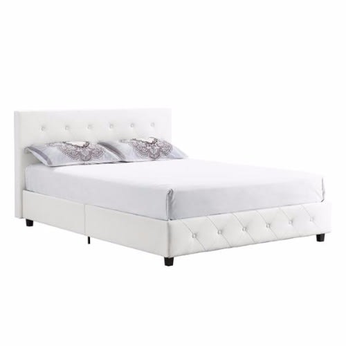 Faux Leather Upholstered Queen Bed, Leather Queen Bed