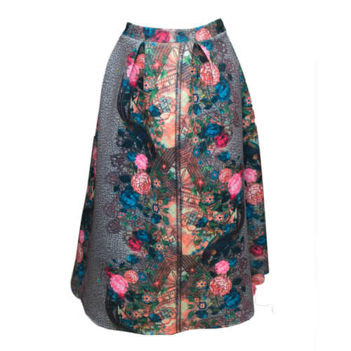 tan skater skirt