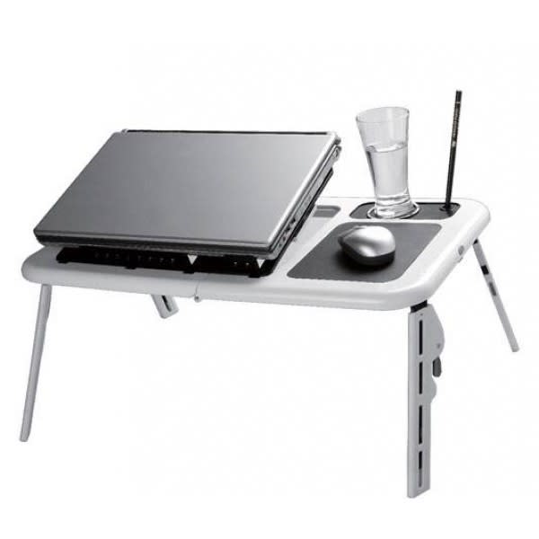 E Table Lap Desk Foldable Laptop With Usb Cooling Pad