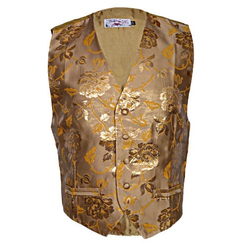 The Wardrobe Four Buttoned Detailed Waistcoat -Gold & Yellow - MWC-1382 ...