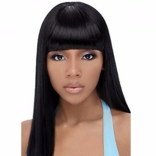 Full Front Bangs Human Hair Wig Fringe 20inches
