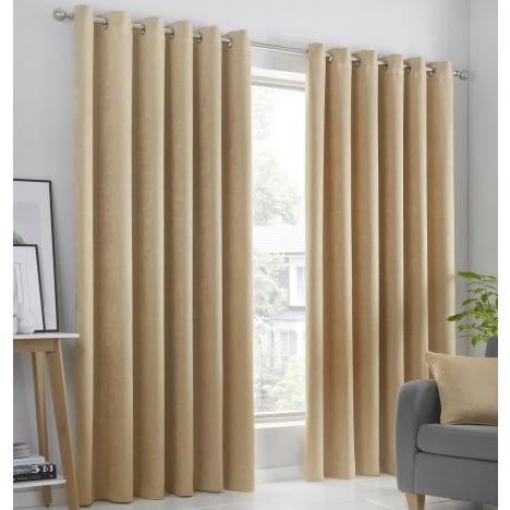 Plain Curtain 7 5ft By Cream, Cream And Brown Curtains