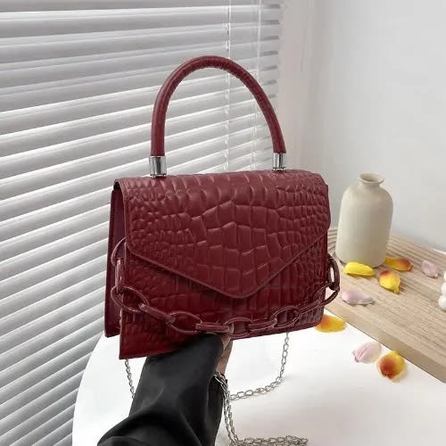 Crocs Skin Leather Female Handbag - Wine | Konga Online Shopping
