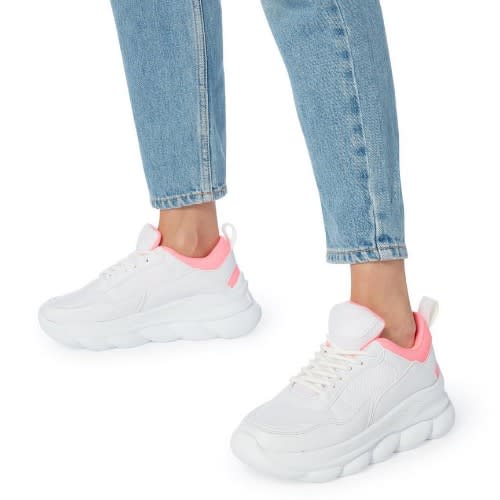 pink neon trainers