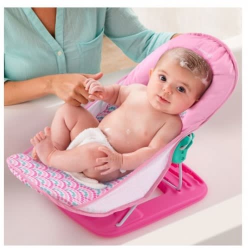 Summer Infant Deluxe Baby Bather With Folding Sling Pink Konga