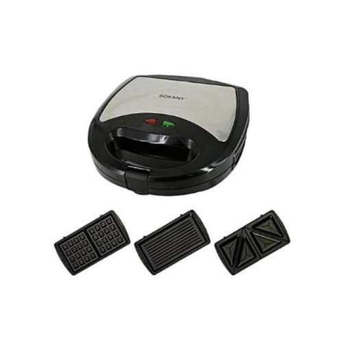 Sokany 3 In 1 Waffle Maker Sandwich Maker Bread Toaster Konga