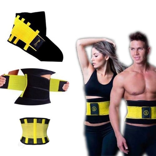 Hot Power Waist Trainer, Body Shapers And Slimming Belt - Yellow