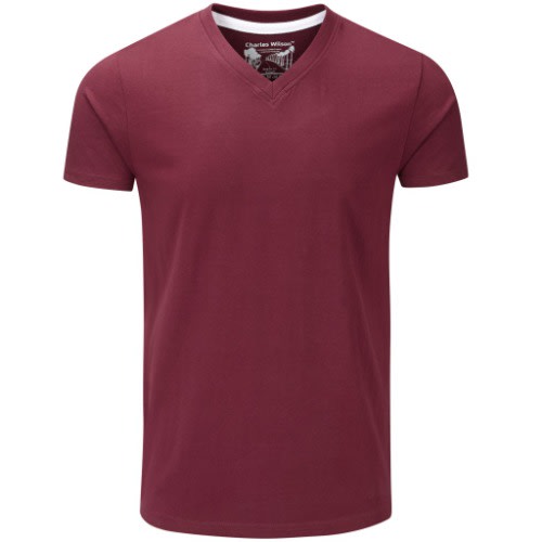 charles wilson v neck t shirts