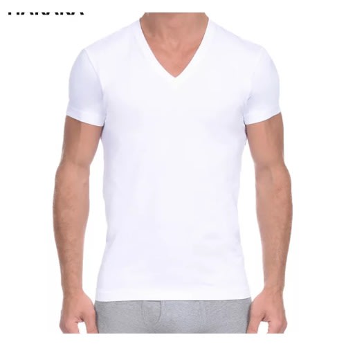 white v neck polo shirt