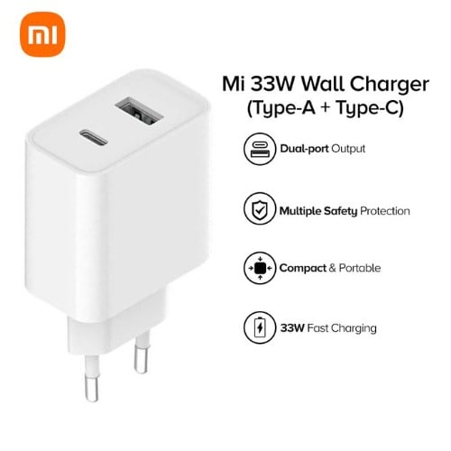 Xiaomi Mi 33W Wall Charger (Type-A+Type-C) 