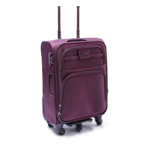 purple cabin bag