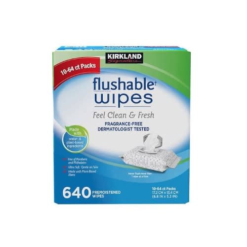 Costco shop flushable wipes