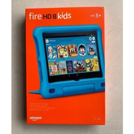 Amazon Fire Hd 8 Kids Tablet - 8" HD Display - 32GB ROM - 1TB  + Blue Kid-proof Case.