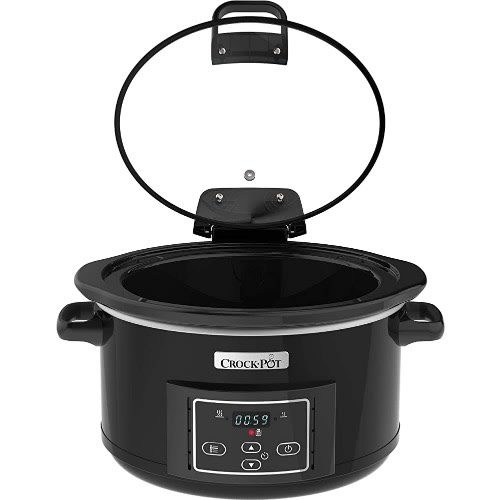 Crockpot Digital Slow Cooker With Hinged Lid Adjustable Cooking Time