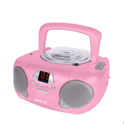 Groov E Boombox Portable Cd Player With Radio Headphone Jack Pink Konga Online Shopping