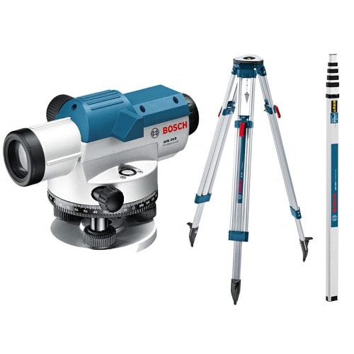 GOL20DSET Optical Level and BT160 Tripod and GR500 Level Rod.