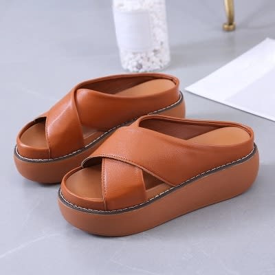 Women Platform Slippers Brown Konga Online Shopping