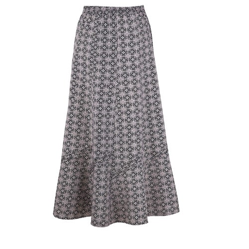 Anthology Marisota Black Stone Tile Print Linen Blend Skirt | Konga ...