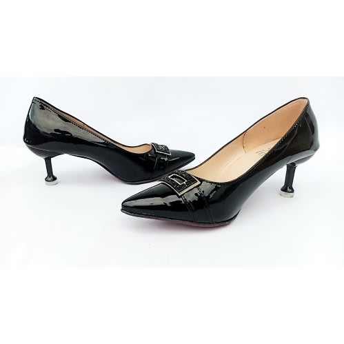 Asake Ladies Pointed Heel Shoes- Black | Konga Online Shopping