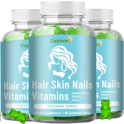 Daynee Hair Skin Nails Vitamins Vegetarian Gummies 60 Capsules 1PC