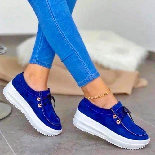Ladies' Wedge Sneakers - Blue | Konga 