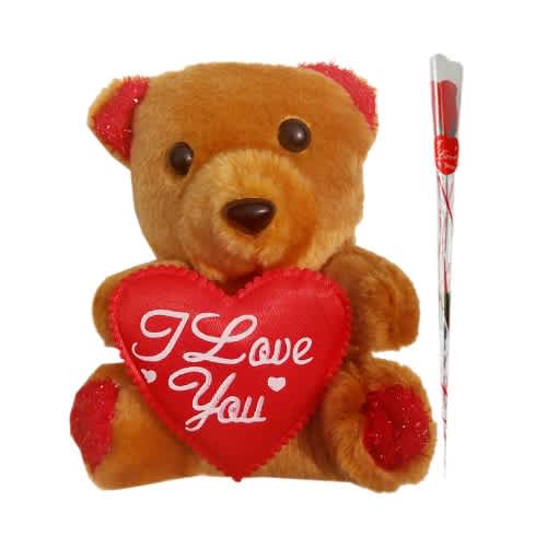 teddy with rose