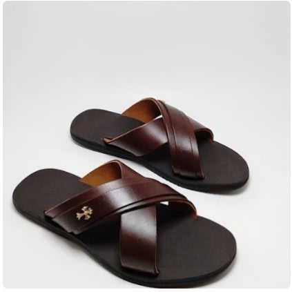 Ofidy African Brown Pam Slippers